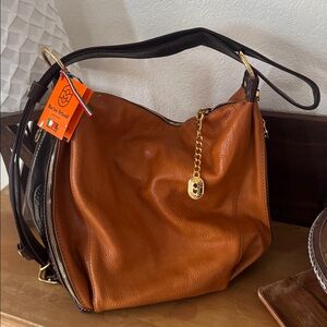 Marino Orlandi Orange Leather Hobo Bag